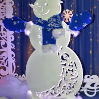 Ажурная фигура Снеговик