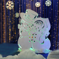 Ажурная фигура Снеговики 