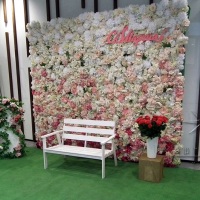Цветочное панно "Летний сад" со скамеечкой